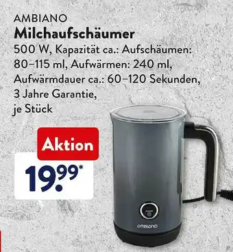 Aldi Süd Ambiano Milchaufschäumer Angebot