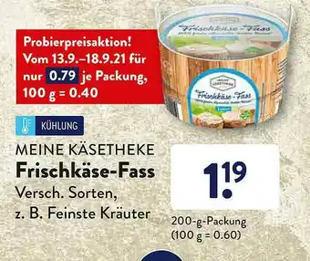 Aldi Süd Meine Käsetheke Frischkäse-fass Angebot