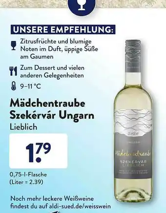 Aldi Süd Mädchentraube Szekérvár Ungarn Angebot