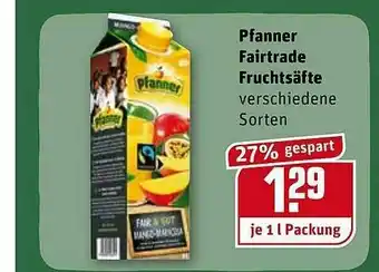 REWE Kaufpark Pfanner Fairtrade Fruchtsäfte Angebot