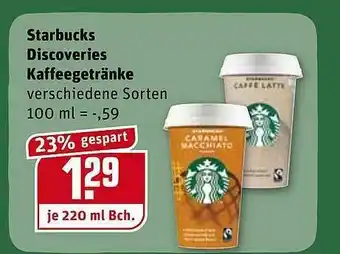 REWE Kaufpark Starbucks Discoveries Kaffeegetränke Angebot