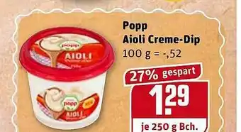 REWE Kaufpark Popp Aioli Creme-dip Angebot