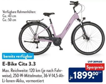 Aldi Süd Fischer E-Bike Cita 3.3 Angebot