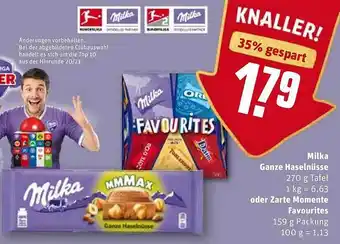 REWE Kaufpark Milka Ganze Haselnüsse Oder Zarte Momente Favourites Angebot