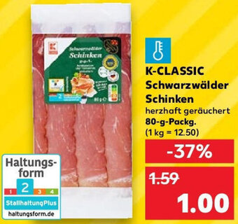 Kaufland K-CLASSIC Schwarzwälder Schinken 80-g-Packg. Angebot