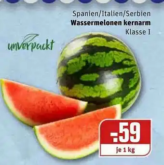 REWE Kaufpark Wassermelonen Kernarm Angebot