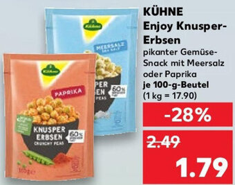 Kaufland KÜHNE Enjoy Knusper Erbsen 100 g Beutel Angebot