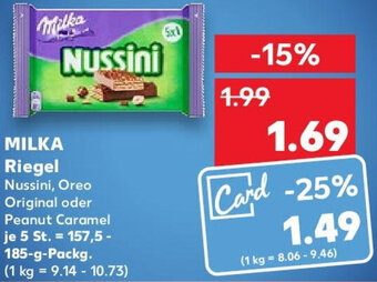 Kaufland MILKA Riegel 157,5-185 g Packg. Angebot