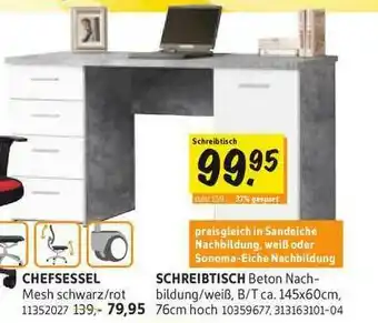 SCONTO Chefsessel Oder Schreibtisch Angebot