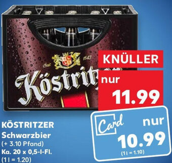 Kaufland KÖSTRITZER Schwarzbier Ka. 20x0,5 L-Fl. Angebot
