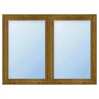 Hagebau Fenster 77/3 md, gesamtbreite x gesamthöhe: 115 x 55 cm, glassstärke: 33 mm, weiß/golden oak Angebot