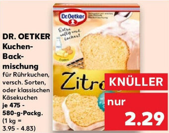 Kaufland DR. OETKER Kuchen Backmischung 475- 580-g Packg. Angebot