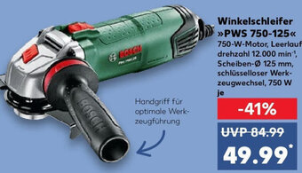 Kaufland BOSCH Winkelschleifer PWS 750-125 Angebot