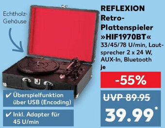 Kaufland REFLEXION Retro Plattenspieler HIF1970BT Angebot