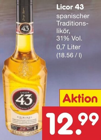 Netto Marken-Discount Licor 43, 0,7 Liter Angebot