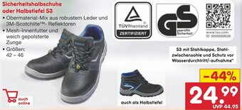 Netto Marken-Discount Sicherheitshalbschuhe oder Halbstiefel S3 Angebot