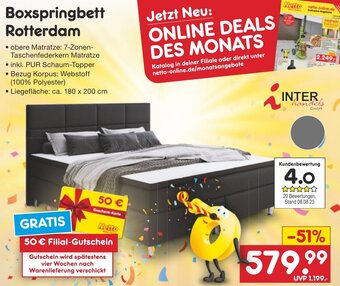 Netto Marken-Discount Boxspringbett Rotterdam Angebot