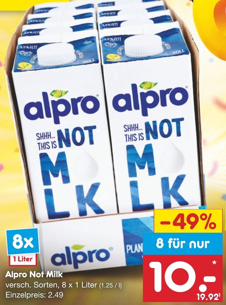 Fabelhafte Alpro Not Milk Angebot Diese Woche Bilder