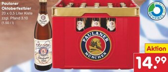 Netto Marken-Discount Paulaner Oktoberfestbier 20 x 0,5 Liter Kiste Angebot