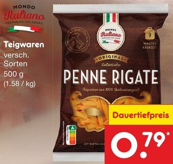 Netto Marken-Discount MONDO Italiano Teigwaren 500 g Angebot