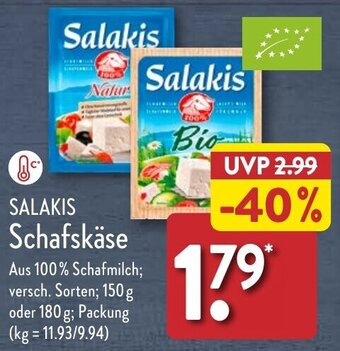 Aldi Nord SALAKIS Schafskäse 150 g oder 180 g Angebot