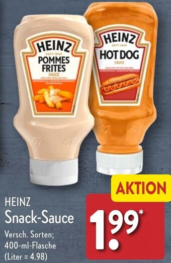 Aldi Nord HEINZ Snack Sauce 400 ml Flasche Angebot