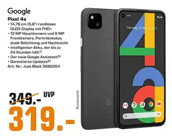 Saturn Google Pixel 4a Angebot