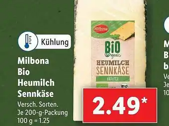 Lidl Milbona Bio Heumilch Sennkäse Angebot