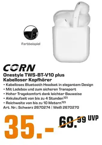 Saturn Corn Onestyle TWS-BT-V10 plus Kabelloser Kopfhörer Angebot