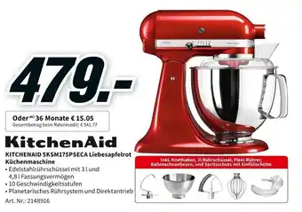 MediaMarkt Kitchenaid 5KSM175PSECA Liebesapfelrot Küchenmaschine Angebot