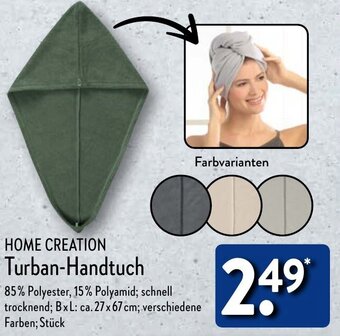 Aldi Nord HOME CREATION Turban-Handtuch Angebot