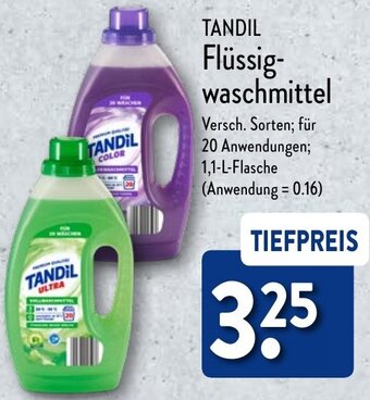 Aldi Nord TANDIL Flüssigwaschmittel 1,1 L Flasche Angebot