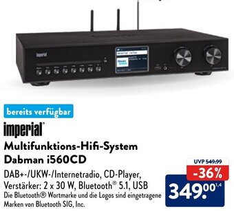 Aldi Nord Imperial Multifunktions-Hifi-System Dabman i560CD Angebot