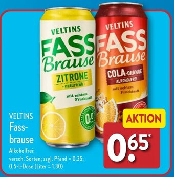 Aldi Nord VELTINS Fassbrause 0,5 L Dose Angebot