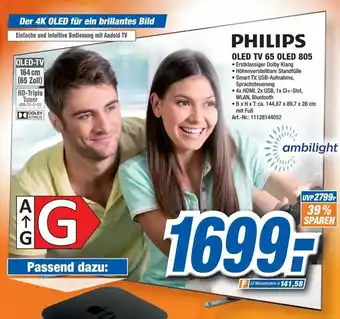 Expert Technomarkt Philips OLED TV 65 OLED 805 Angebot