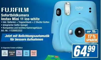 Expert Technomarkt Fujifilm Sofortbildkamera Instax Mini 11 ice white Angebot