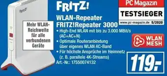 Expert Technomarkt WLAN Repeater FRITZ! Repeater 3000 Angebot