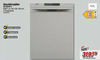 Poco Gorenje Geschirrspüler GS 62040 S Angebot