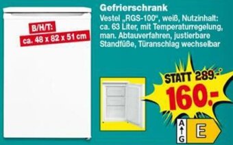 Repo Markt Vestel Gefrierschrank RGS-100 Angebot