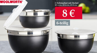 Woolworth Schüsselset mit Deckel 6-teilig Angebot