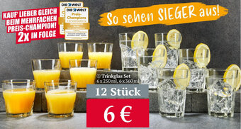 Woolworth Trinkglas Set 12 Stück Angebot