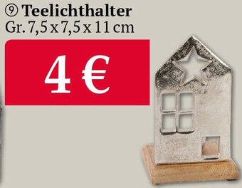 Woolworth Teelichthalter Gr. 7,5x7,5 x 11 cm Angebot