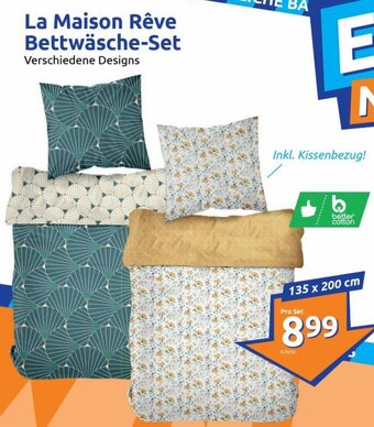 Action La Maison Rêve Bettwäsche-Set 135 x 200 cm Angebot