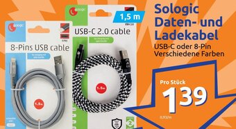 Action Sologic Daten und Ladekabel 1,5 m Angebot