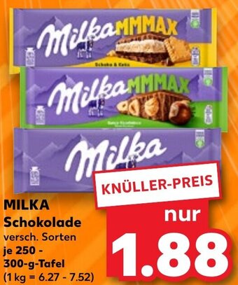 Kaufland MILKA Schokolade 250 - 300-g Tafel Angebot