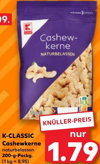 Kaufland K-CLASSIC Cashewkerne 200 g Packg. Angebot