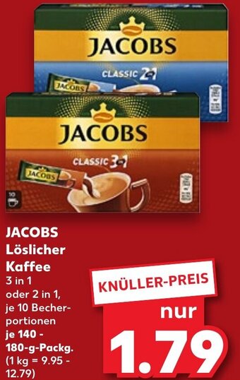 Kaufland JACOBS Löslicher Kaffee 140-180 g Packg. Angebot