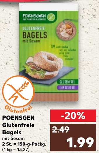 Kaufland POENSGEN Glutenfreie Bagels 150 g Packg. Angebot