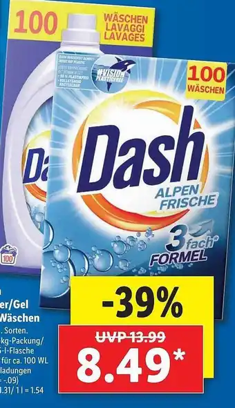 Lidl Dash Alpen Frische Angebot