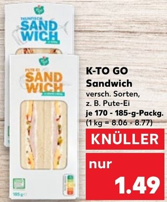 Kaufland K-TO GO Sandwich 170-185 g Packg. Angebot